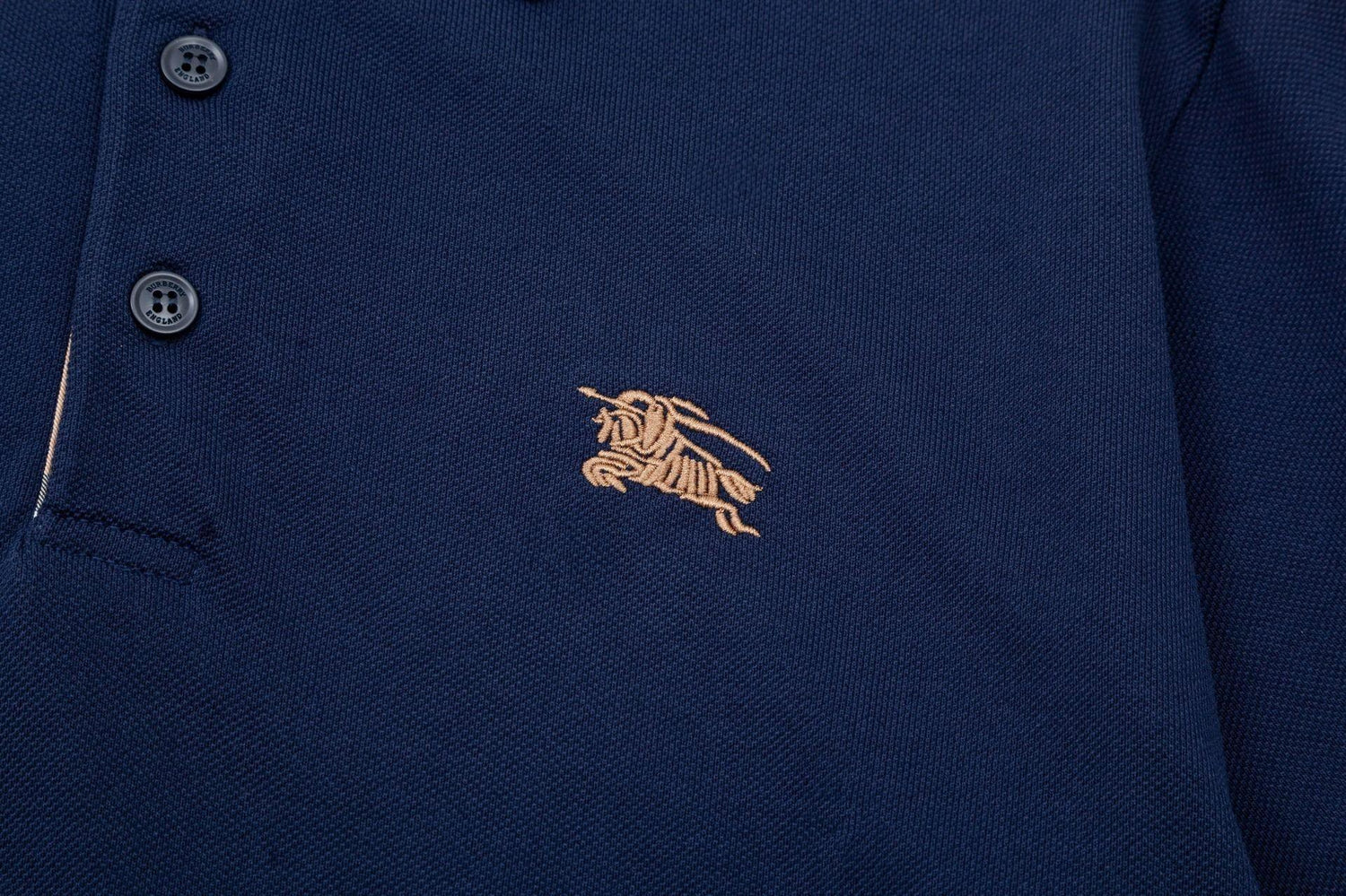 Burberry Blue T-Shirt With Collar