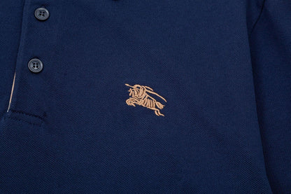 Burberry Blue T-Shirt With Collar