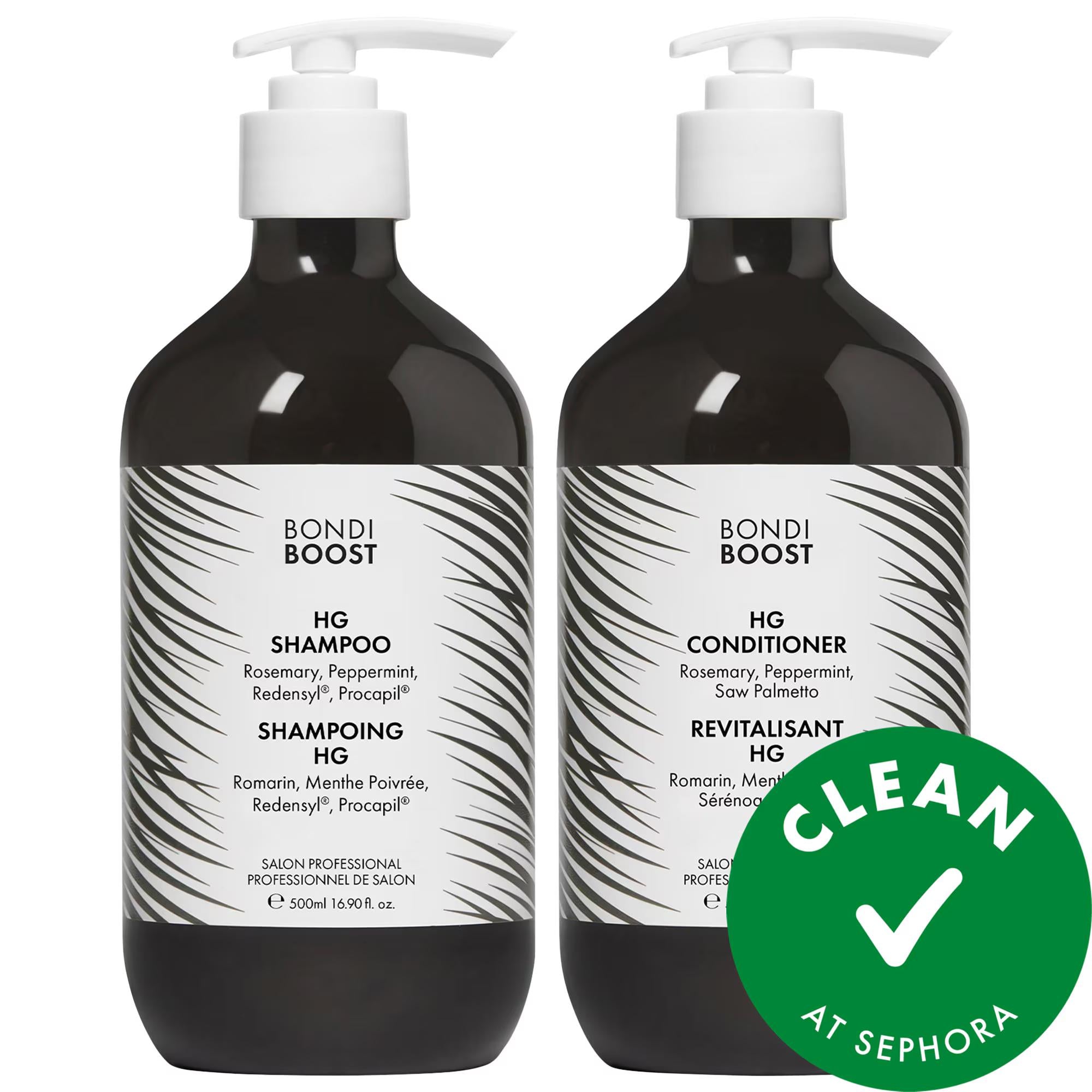 HG Vegan Shampoo &amp; Conditioner Set for Thinning Hair - Rosemary, Aloe Vera, Saw Palmetto - 16.9oz