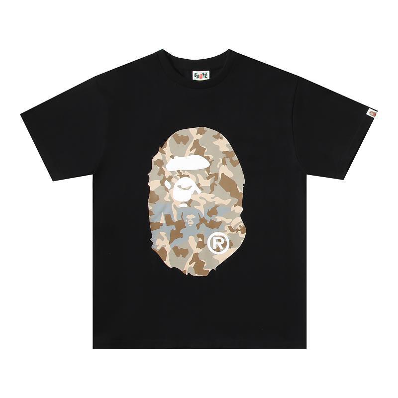 BATHING APE MEN T-SHIRT BAPE X HOT WHEELS APE HEAD TEE Black T-Shirt