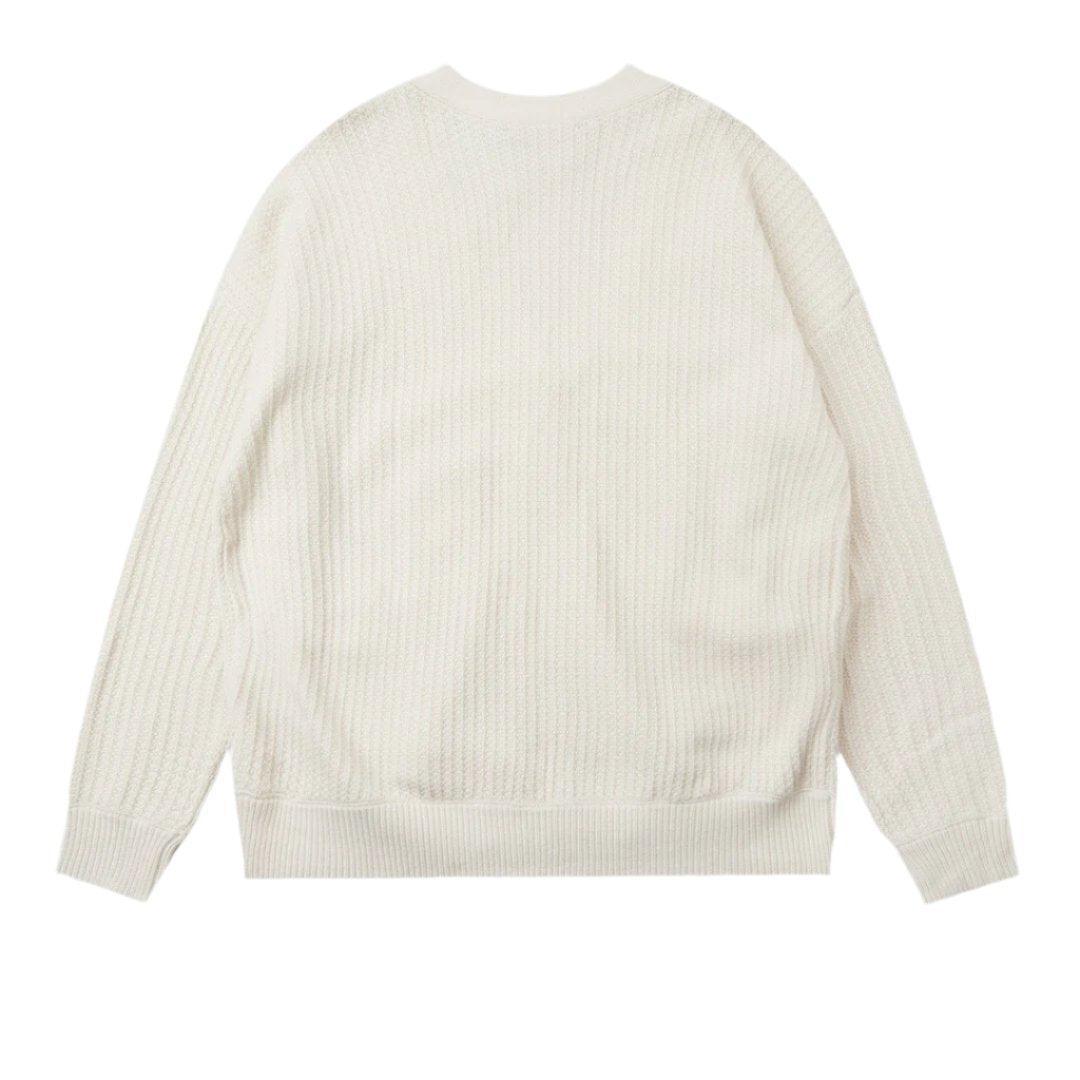 Gucci Knit cotton cardigan with patch Ivory