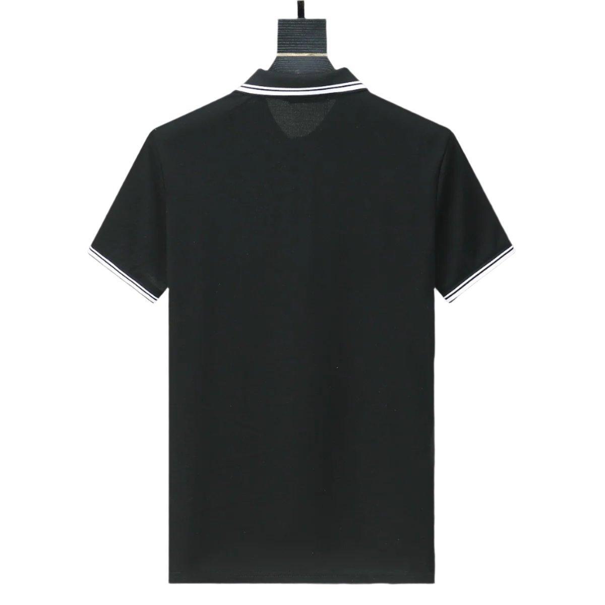 Dolce Gabbana Black T-Shirt With Collar