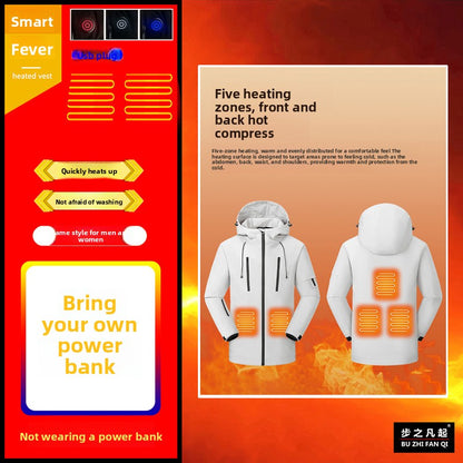 Winter intelligent heat-retaining hiking jacket
