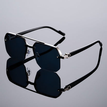 Metal frame polarized sunglasses