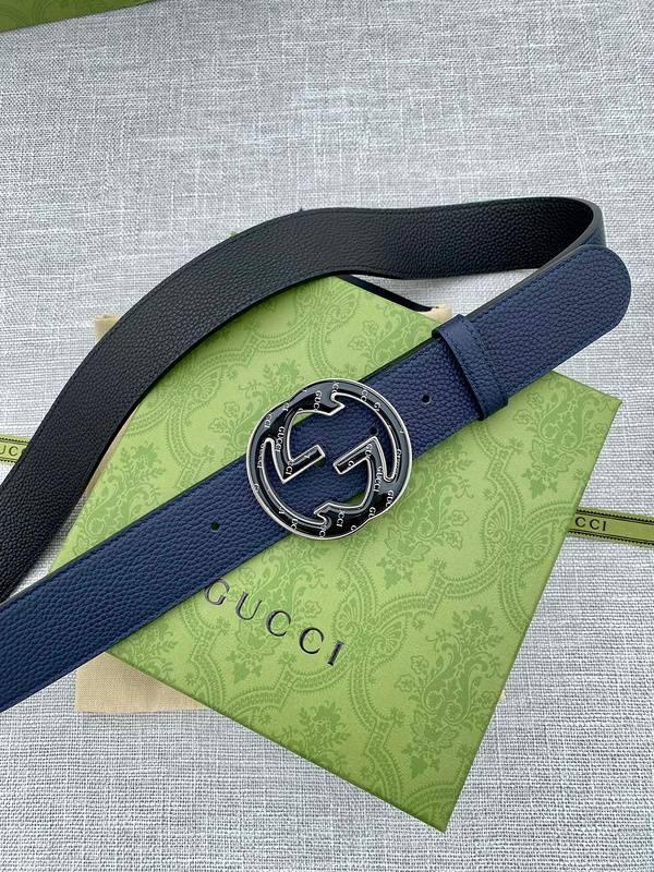 GUCCI Embellished coated-canvas and leather belt &