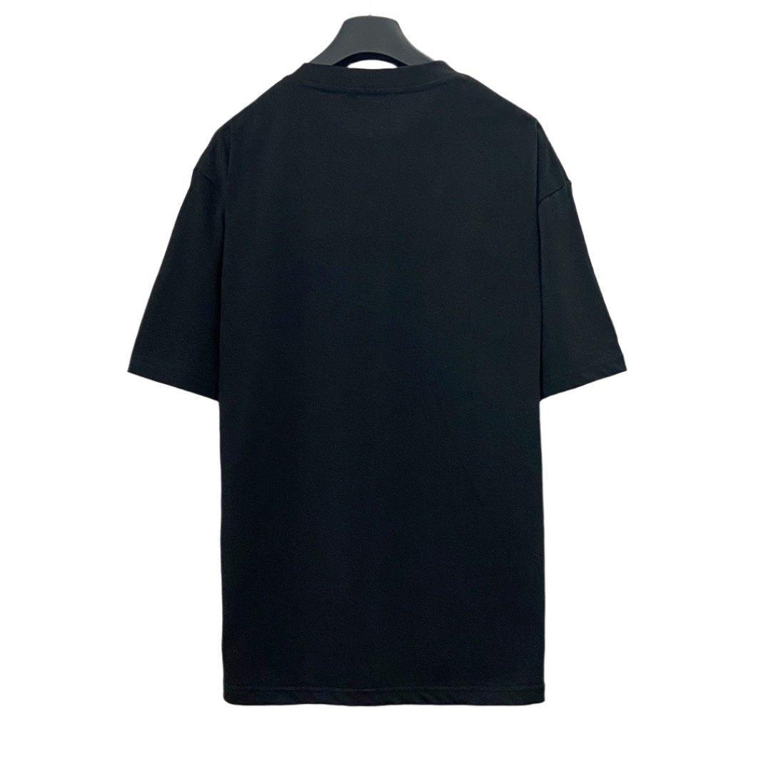 Balenciaga Black T-Shirt Without Collar