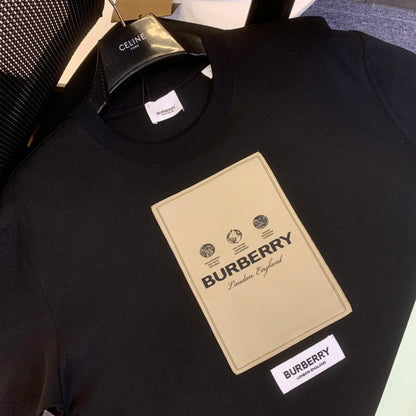 Burberry Black T-Shirt Without Collar