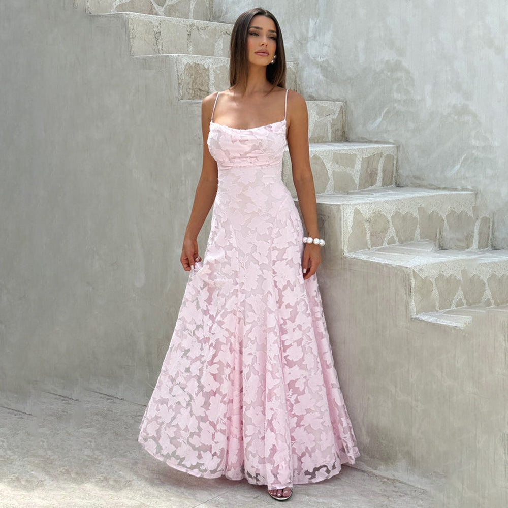 Elegant One-Shoulder Chiffon Dress