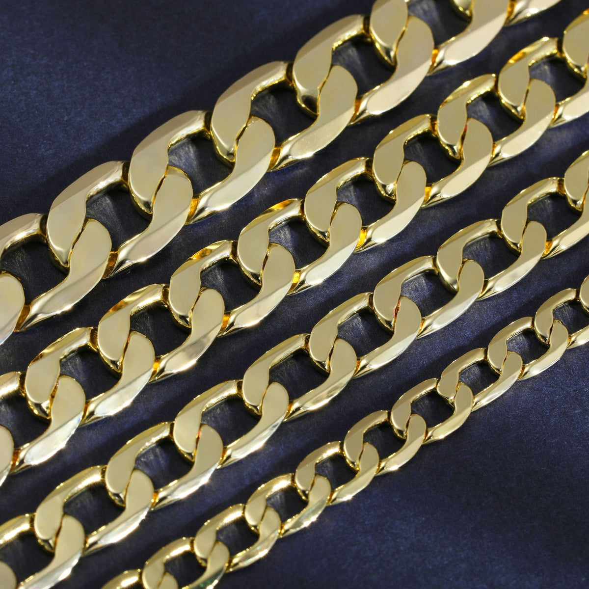 Brass Gold Plated Chain Necklace Men Women Unisex Bold Geometric Jewelry