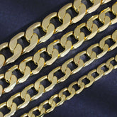 Brass Gold Plated Chain Necklace Men Women Unisex Bold Geometric Jewelry