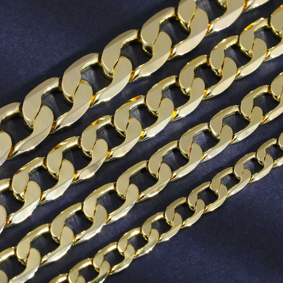 Brass Gold Plated Chain Necklace Men Women Unisex Bold Geometric Jewelry