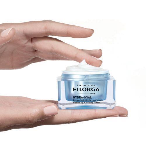 Filorga Hydra-Hyal: Intense Hydrating &amp; Plumping Face Cream with 5 Hyaluronic Acids - Wrinkle Reduction &amp; Dry Skin Relief (50ml/1.69 fl oz)