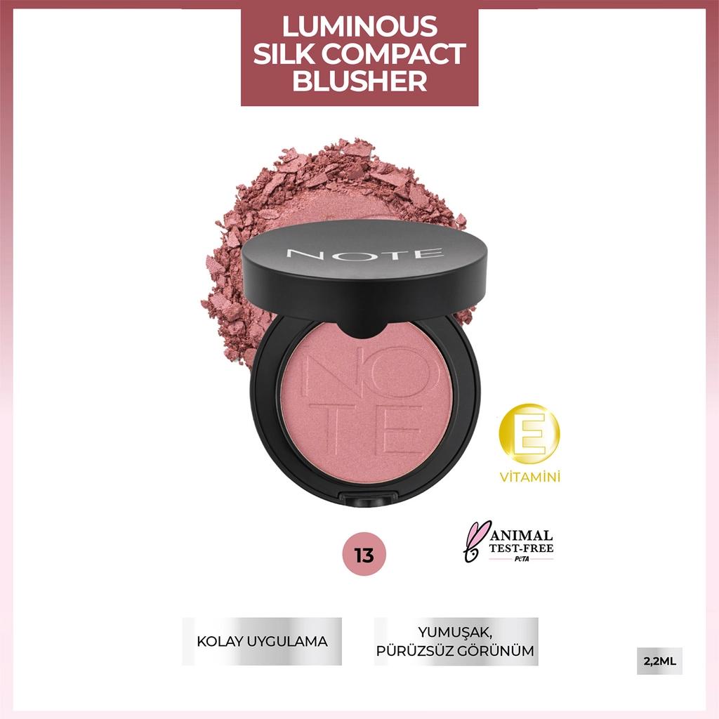 Note Luminous Silk Compact Blusher in 13 Deep Pink