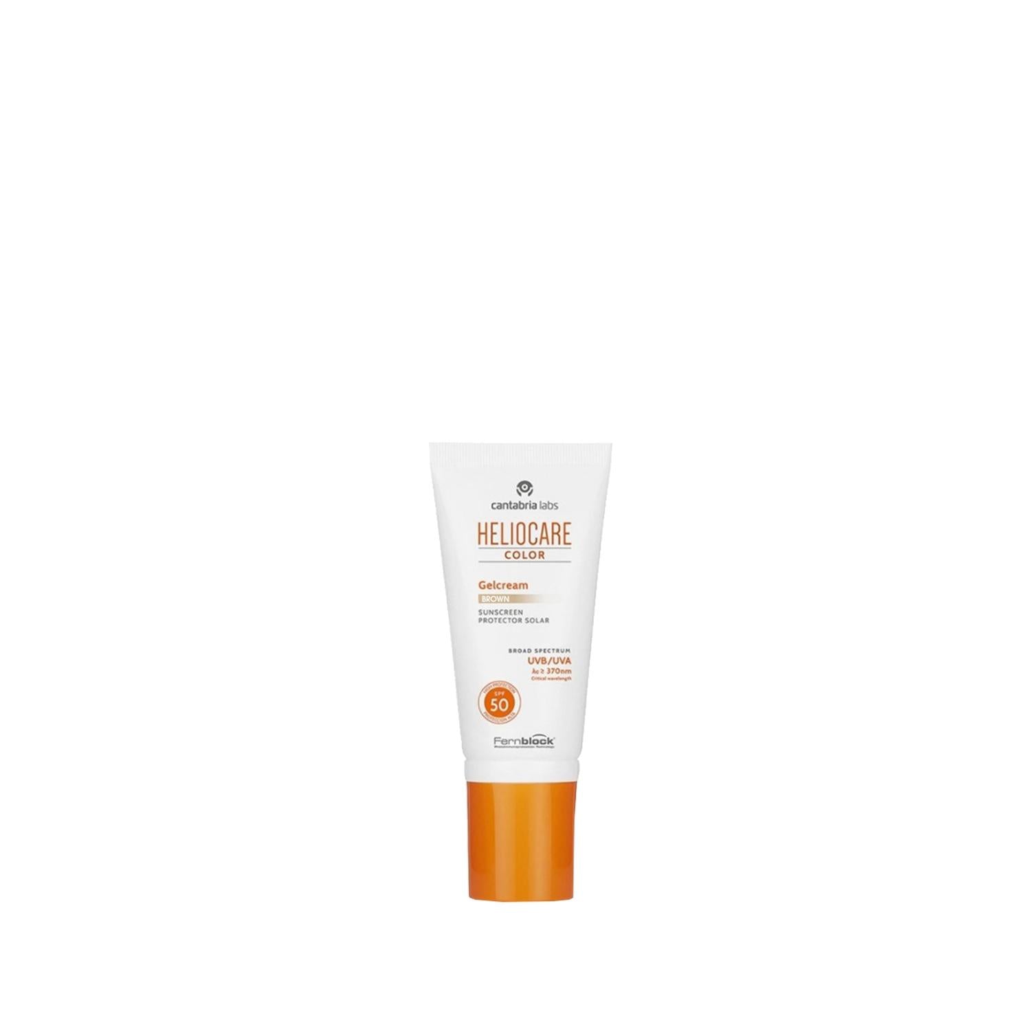 Heliocare Sunscreen Gel Cream Brown Spf 50 - Protects &amp; Tints Skin with SPF 50 Protection
