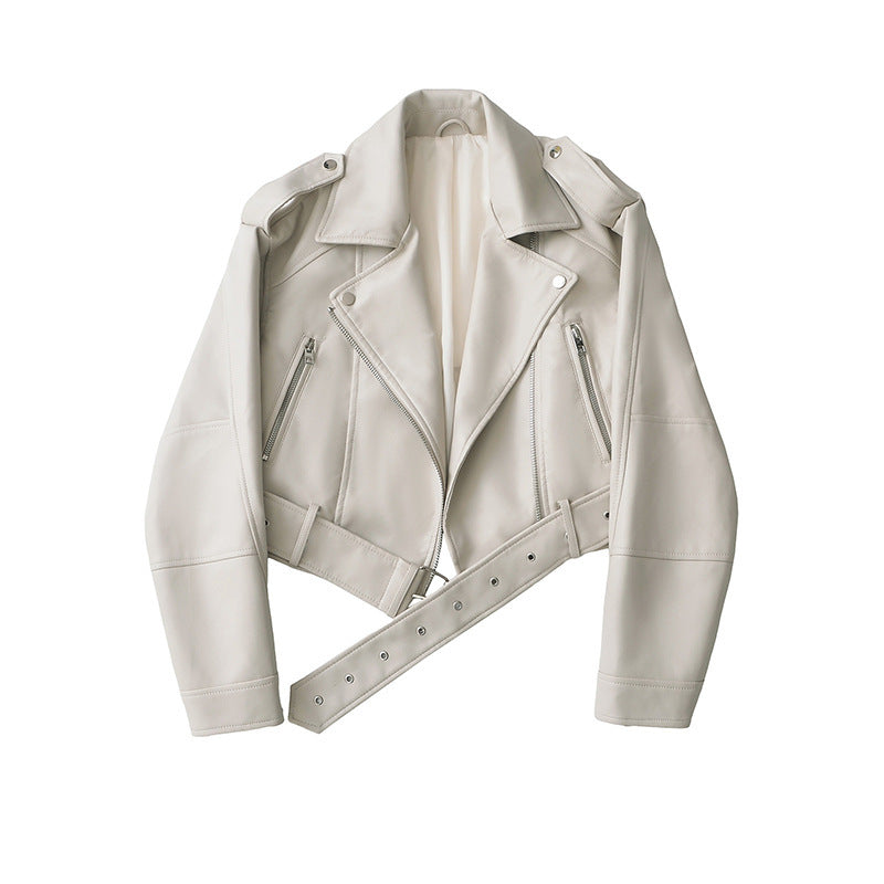 Turn-down collar loose-fitting coat