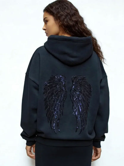 Hooded Sequins Track Suit Set