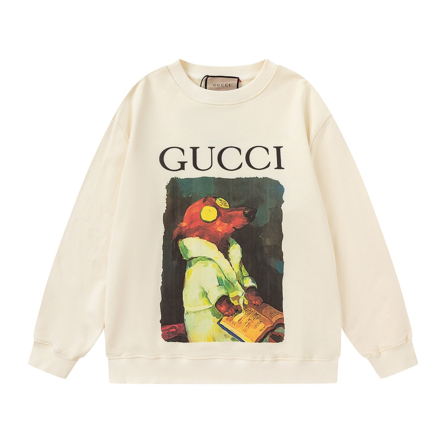 GUCCI Beige Cotton Jersey Sweatshirt New &amp; Authentic