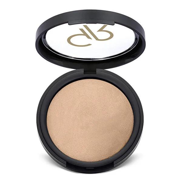 Golden Rose Mineral Face Powder - Natural Coverage &amp; Smooth Finish
