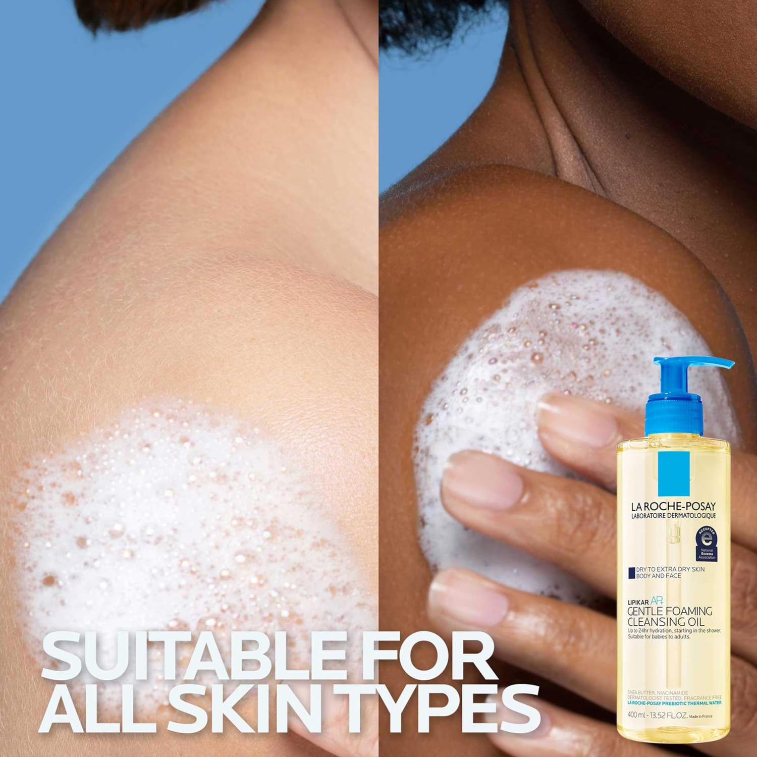 La Roche-Posay Lipikar AP+ Cleansing Oil for Sensitive Skin, Hypoallergenic &amp; Moisturizing, 13.53 fl oz