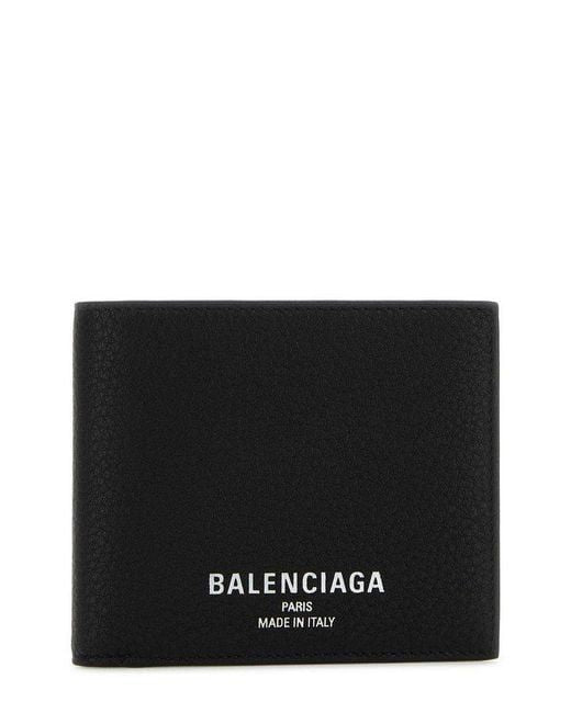BALENCIAGA Mini Bifold Wallet with Logo Print
