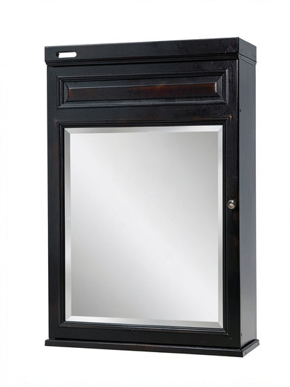 Sunny Wood BH2635m Barton Hill 26in Single Door Medicine Cabinet – Black