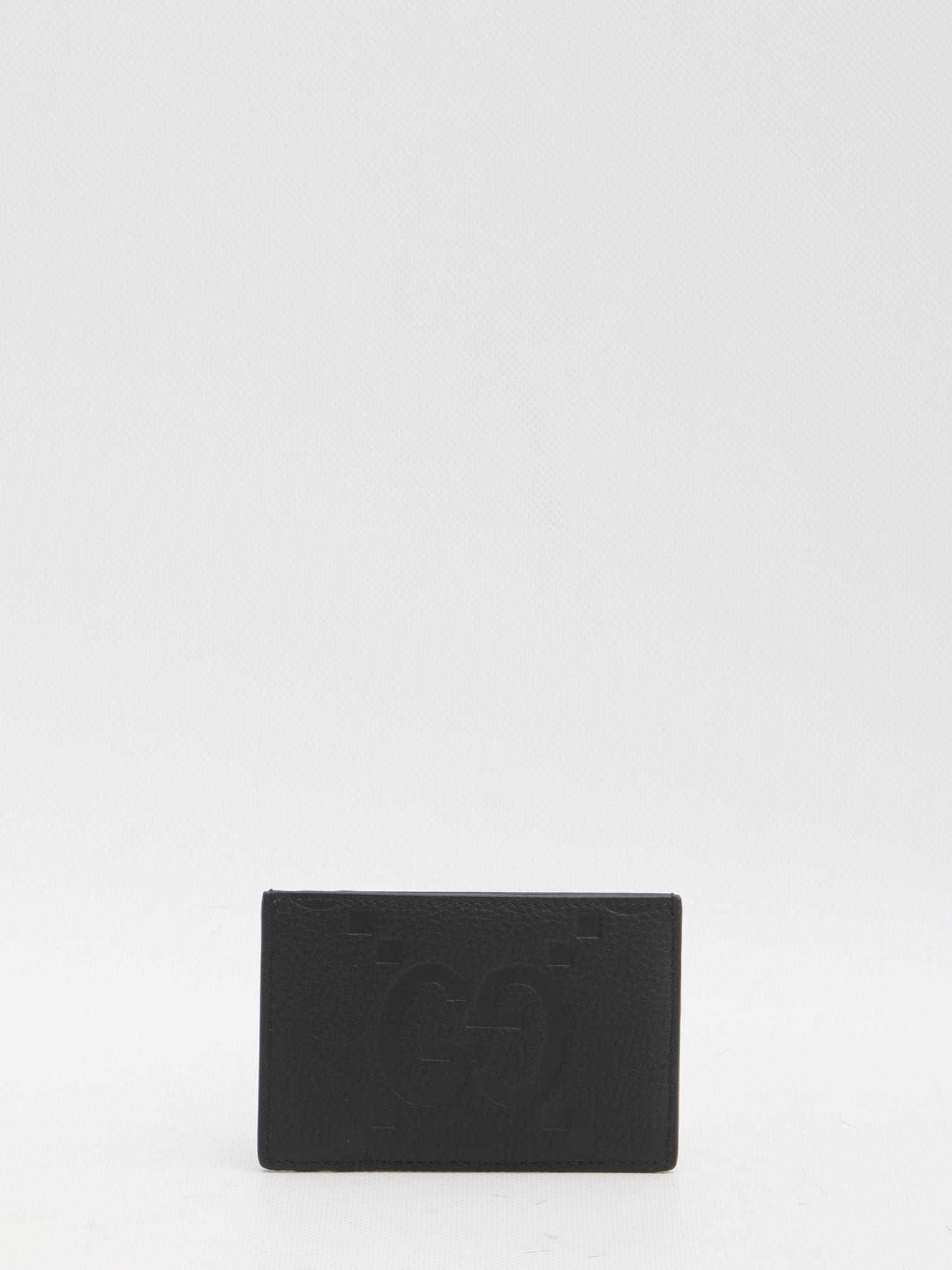 GUCCI Maxi GG Leather Card Holder - 12x8cm