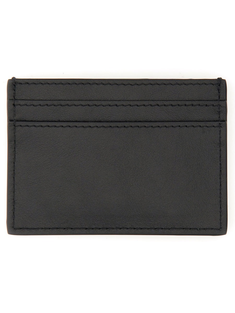 MOSCHINO COUTURE Mini Couture Card Holder with Logo - Dimensions: H 7 CM X L 10 CM