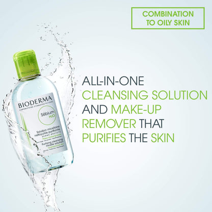 Bioderma Sebium Skincare Set for Oily Skin - Gentle Cleansing &amp; Non-Comedogenic - Sebium H2O &amp; Foaming Gel