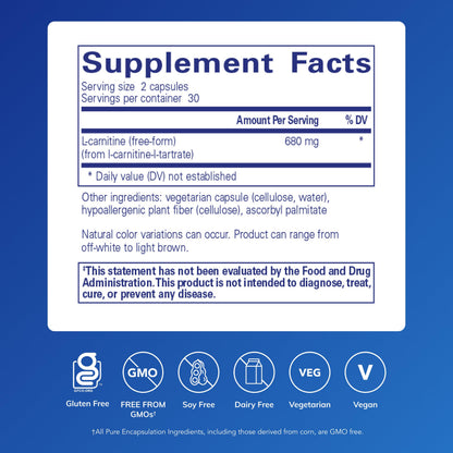 Pure L-Carnitine 60 Capsules
