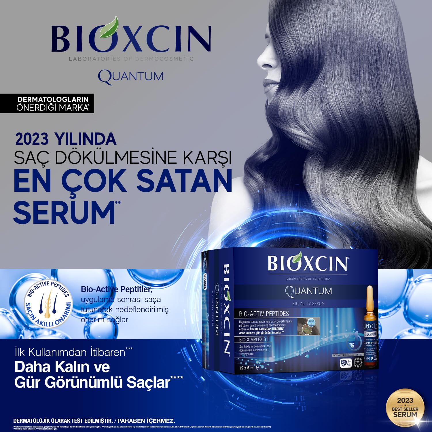 Bioxcin Quantum Serum 15x6ml - Nourishing Hair Serum for Hair Loss &amp; Thicker Hair