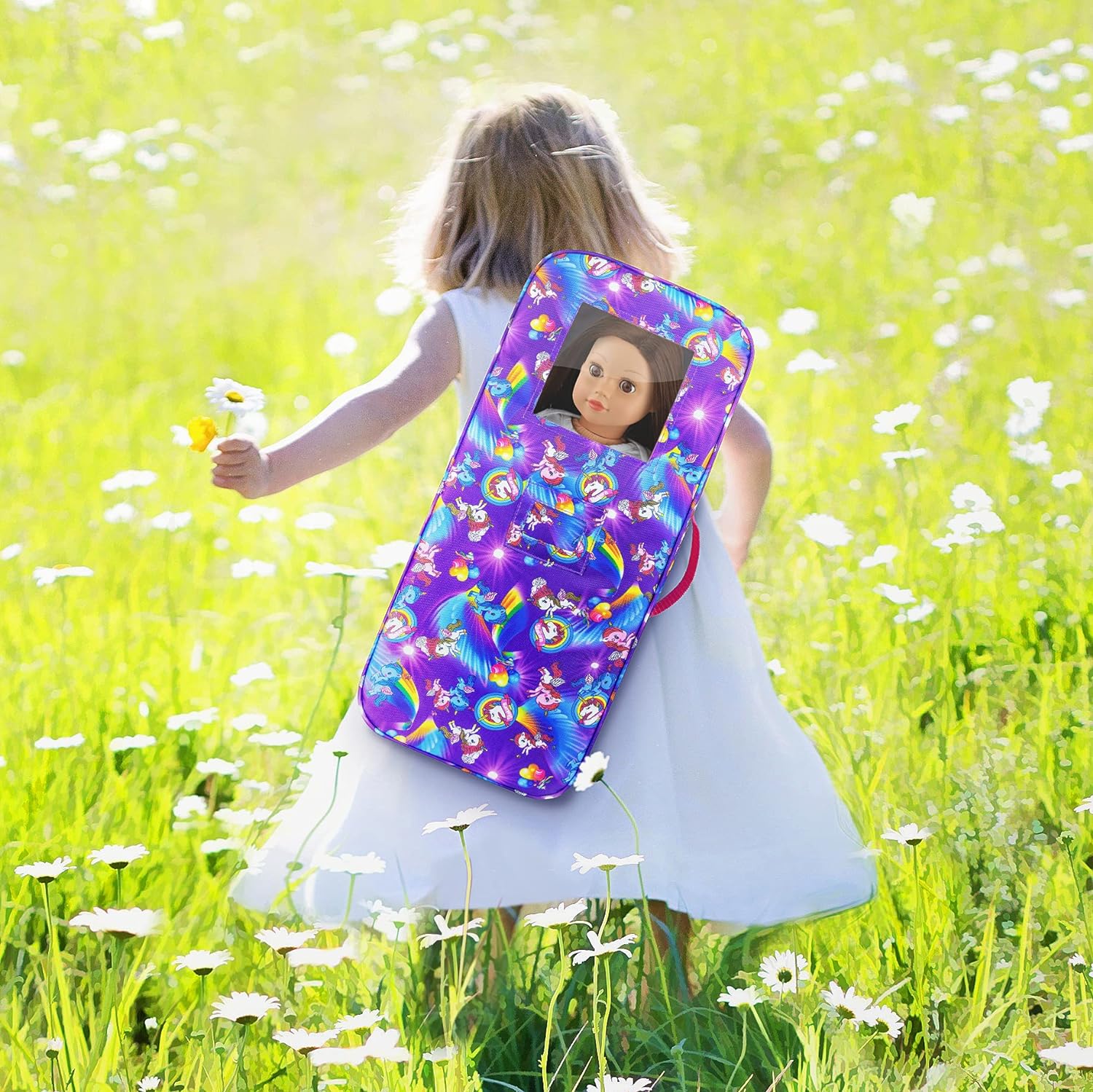 Ecore Fun Doll Travel Carrier Unicorn Doll Storage Suitcase Great Fit for 18 Inc