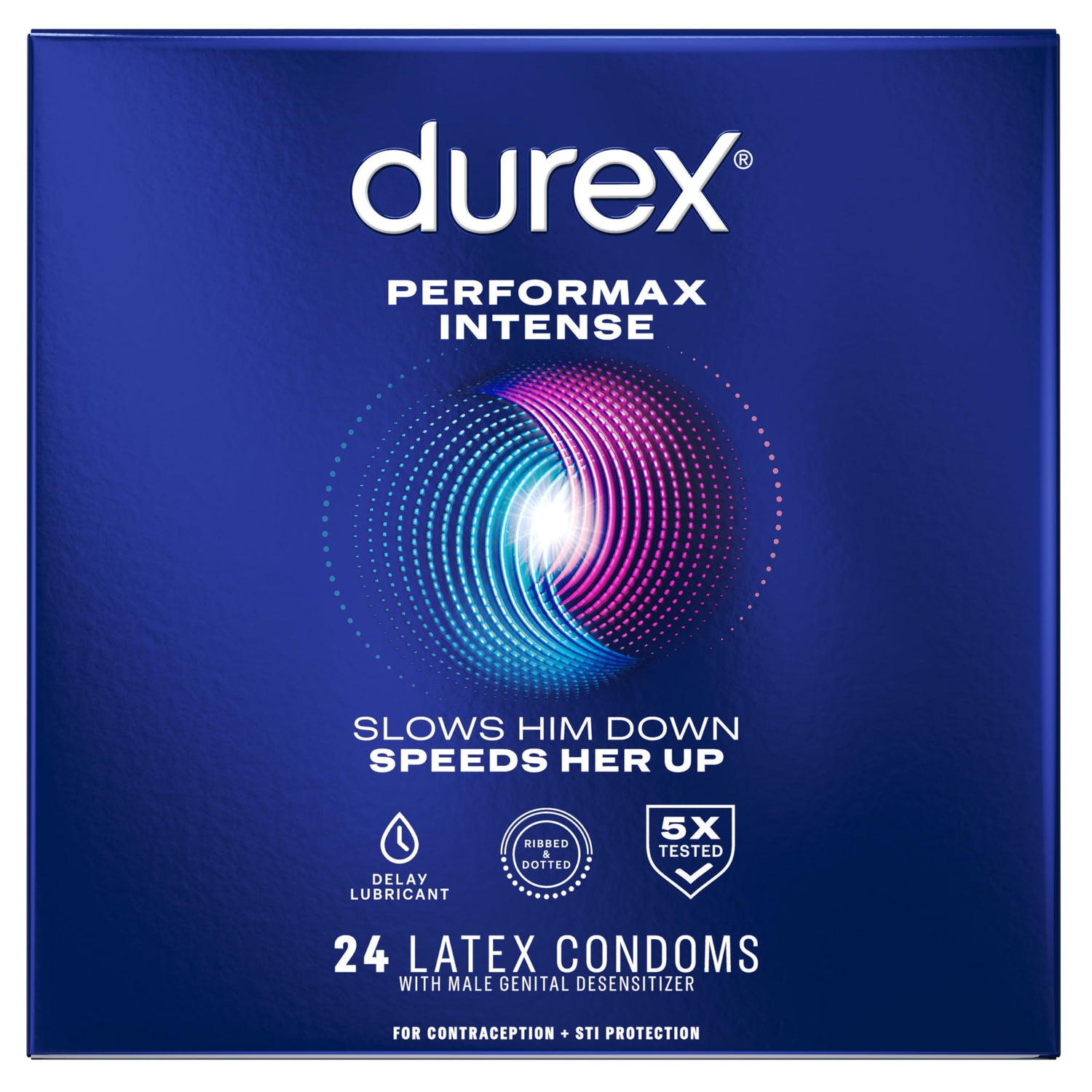 Durex Intense Condoms - 10 Pack, Enhanced Sensation for Intimate Protection &amp; Pleasure