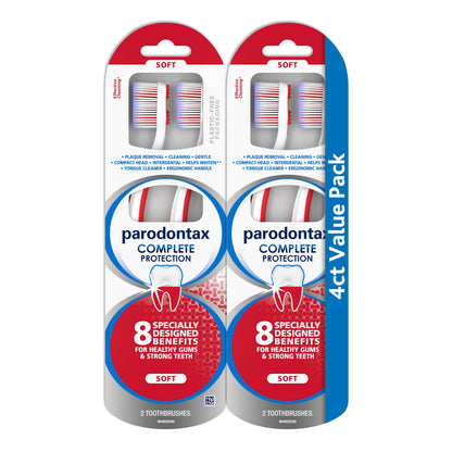 Parodontax Soft Toothbrush for Gum Care - Gentle on Gums &amp; Teeth - 2 Pack