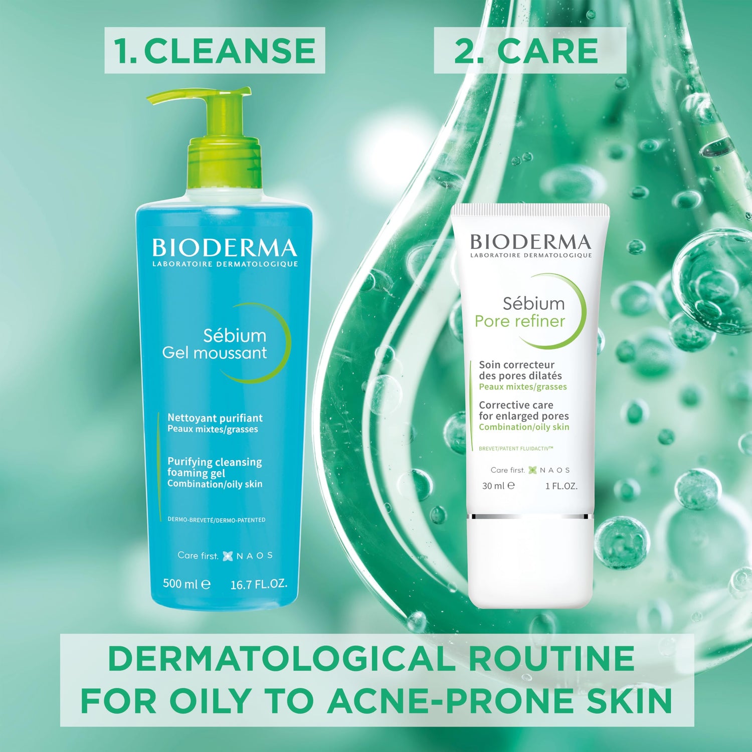 Bioderma Sebium Mat Control Matifying Face Cream - 8-Hour Shine Control, Non-Comedogenic &amp; Hypoallergenic Moisturizer