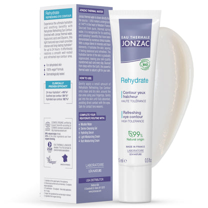 Eau Thermale Jonzac Soothing Eye Cream for Sensitive Skin - Hypoallergenic &amp; Natural