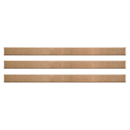 Merola Stick Copper 3/8 x 5 3/4 Inch Stainless Over Porcelain Wall Trim 3 Pcs
