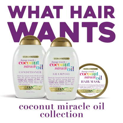 OGX Coconut Miracle Oil Conditioner - Sulfate-Free Hair Repair &amp; Nourishment 13.01 fl oz