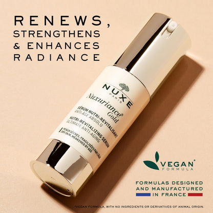 Nuxe Nuxuriance Gold Anti-Aging Serum - Revitalizing, Natural Skincare with Hyaluronic Acid