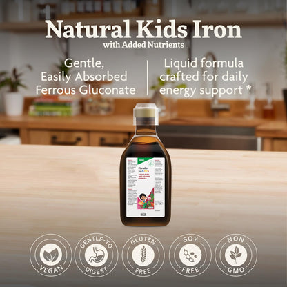 Floradix Liquid Dietary Supplement - Natural Iron &amp; Vitamin Supplement for Adults &amp; Children, Gluten-Free, 8.45 fl oz