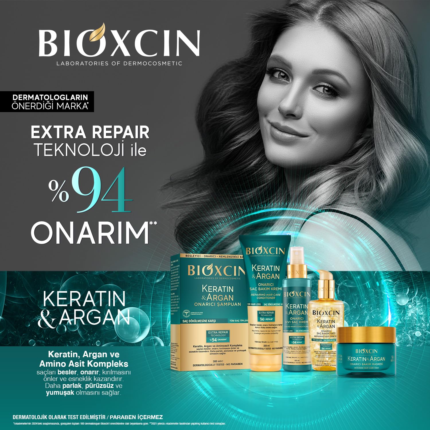 Bioxcin Keratin &amp; Argan Repair Hair Cream