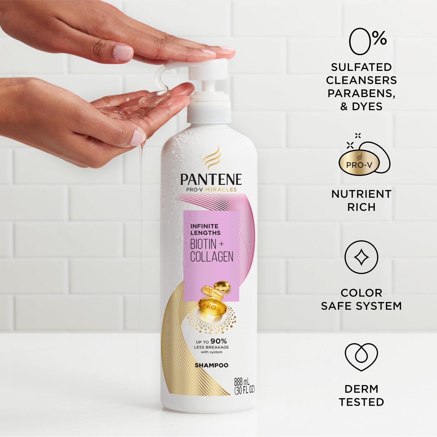 Pantene Miracles Bamboo Shampoo 12 oz - Strength &amp; Length | Pro-V