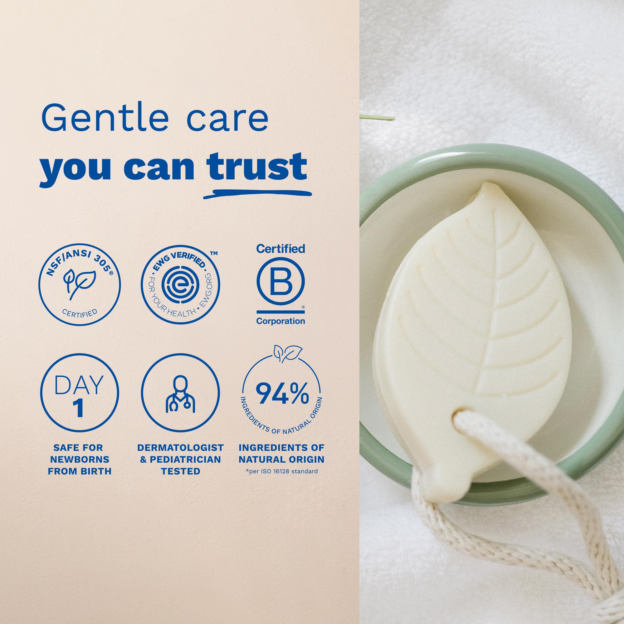 Mustela Shampoo &amp; Body Cleanser Bar - Gentle Family Formula | 75g