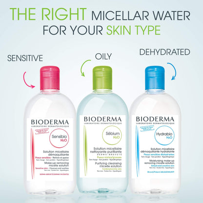 Bioderma Sebium Skincare Set for Oily Skin - Gentle Cleansing &amp; Non-Comedogenic - Sebium H2O &amp; Foaming Gel