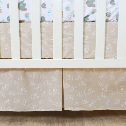 Cuddles &amp; Cribs Soft Cotton 4 Piece Baby Crib Bedding Set Reversible Comforter
