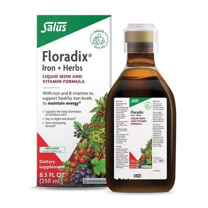 Floradix Liquid Iron Supplement - Vitamins &amp; Minerals | 8.45 fl oz