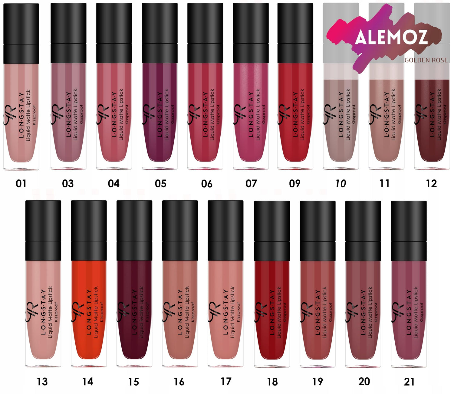 Golden Rose Longstay Liquid Matte Lipstick No:09 - Vibrant Color | Matte Finish