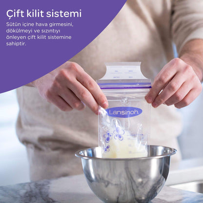 Lansinoh Breast Milk Storage Bags - BPA Free, Sterile &amp; Leak-Proof (25 Count)