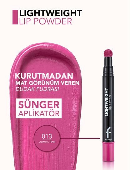 Flormar Lightweight Moisturizing Lip Powder with Matte Finish