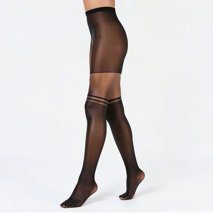 INC International Concepts I.N.C. Striped Mock Thigh-High Tights