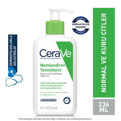CeraVe Moisturizing Cleanser: Gentle Hydrating Face Wash with Hyaluronic Acid &amp; Ceramides for Dry, Sensitive Skin - 236ml